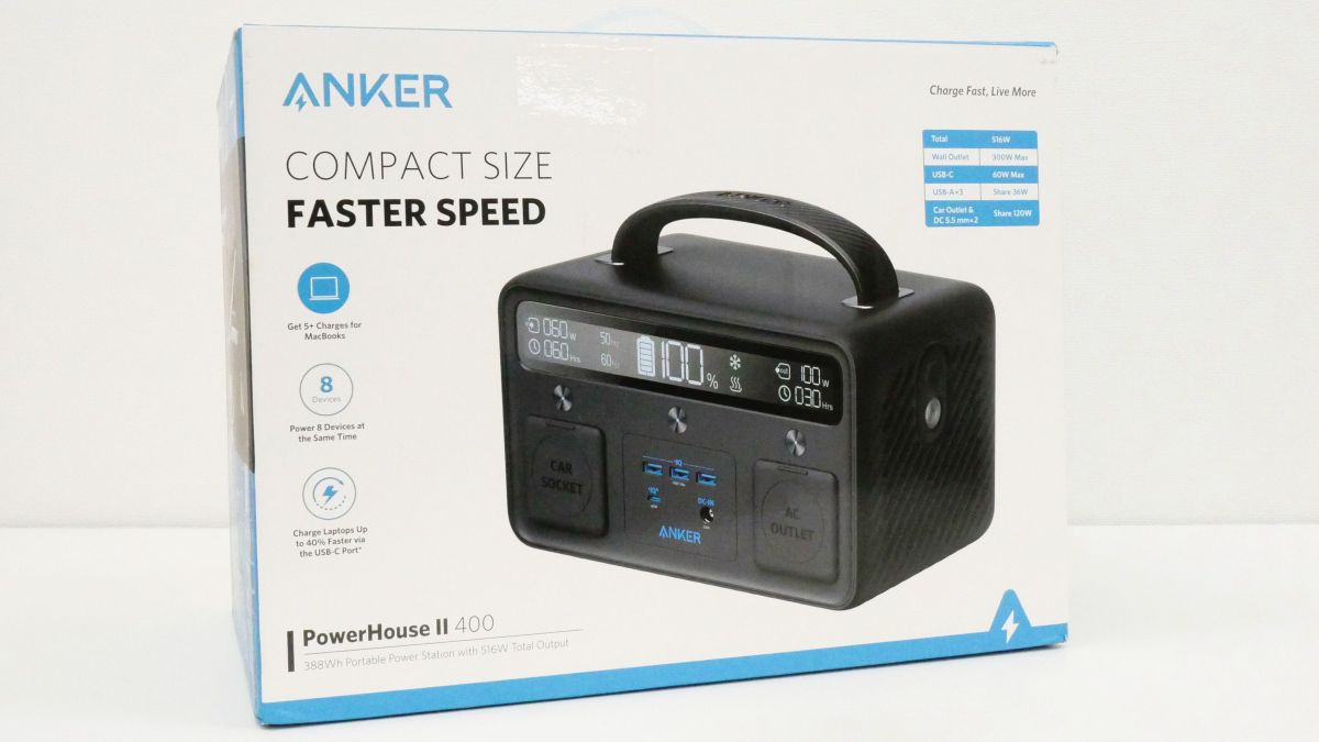 anker powerhouse 2 400 アンカー パワーハウス - 発電機・ポータブル電源