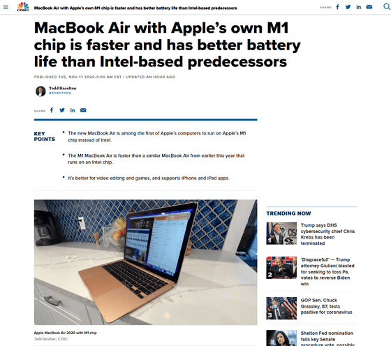 Review: Apple MacBook Air with M1 faster than Intel