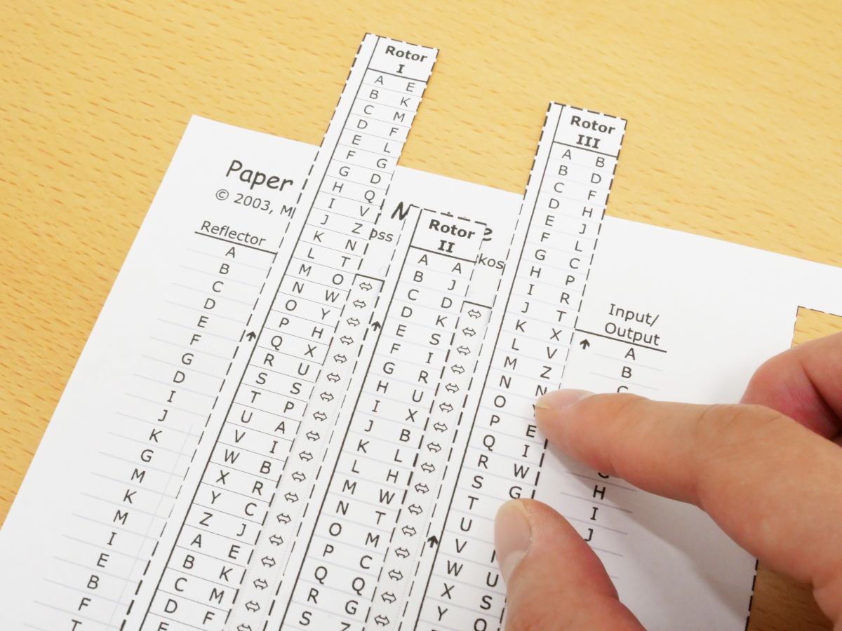 I Tried Using Paper Enigma Machine Which Can Reproduce Nazi Germany S Masterpiece Encryption Machine Enigma With Only One Sheet Of Paper Gigazine