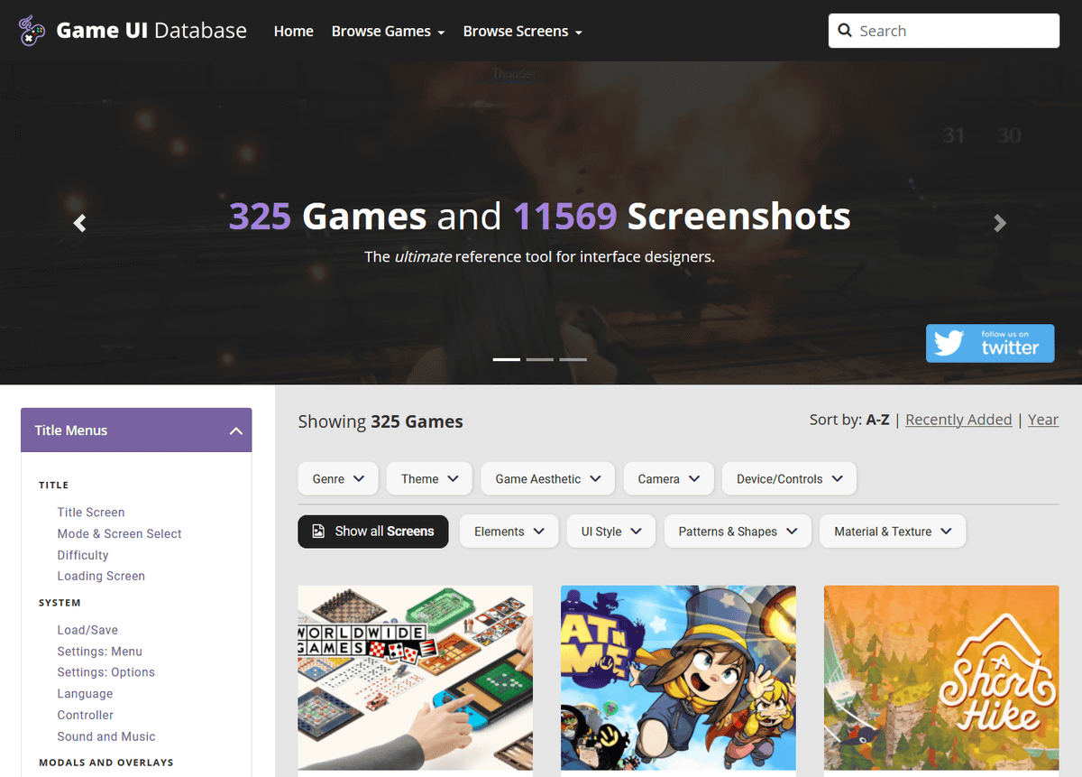 325タイトル分のゲームuiをまとめたデータベース Game Ui Database Gigazine