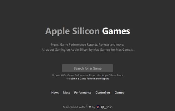 Apple Silicon搭載macでどの程度ゲームがプレイできるのかをまとめた Apple Silicon Games Gigazine