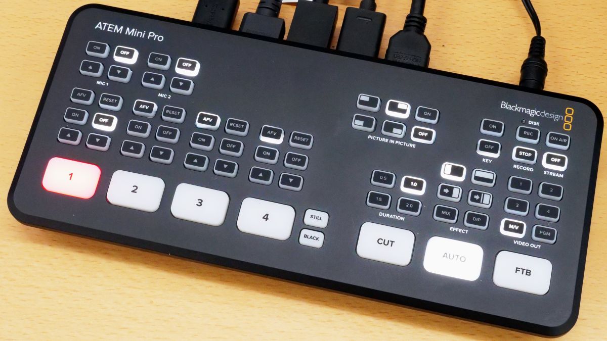 I tried using the production switcher 'ATEM Mini Pro' which is 