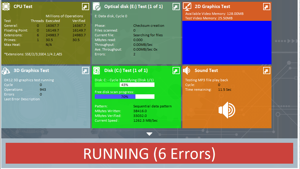 PassMark PerformanceTest - PC benchmark software