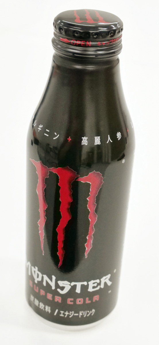 1缶500ml カフェイン0mgで大容量な モンスター スーパーコーラ はコーラの再現度高めの爽快感抜群なエナジードリンク Gigazine