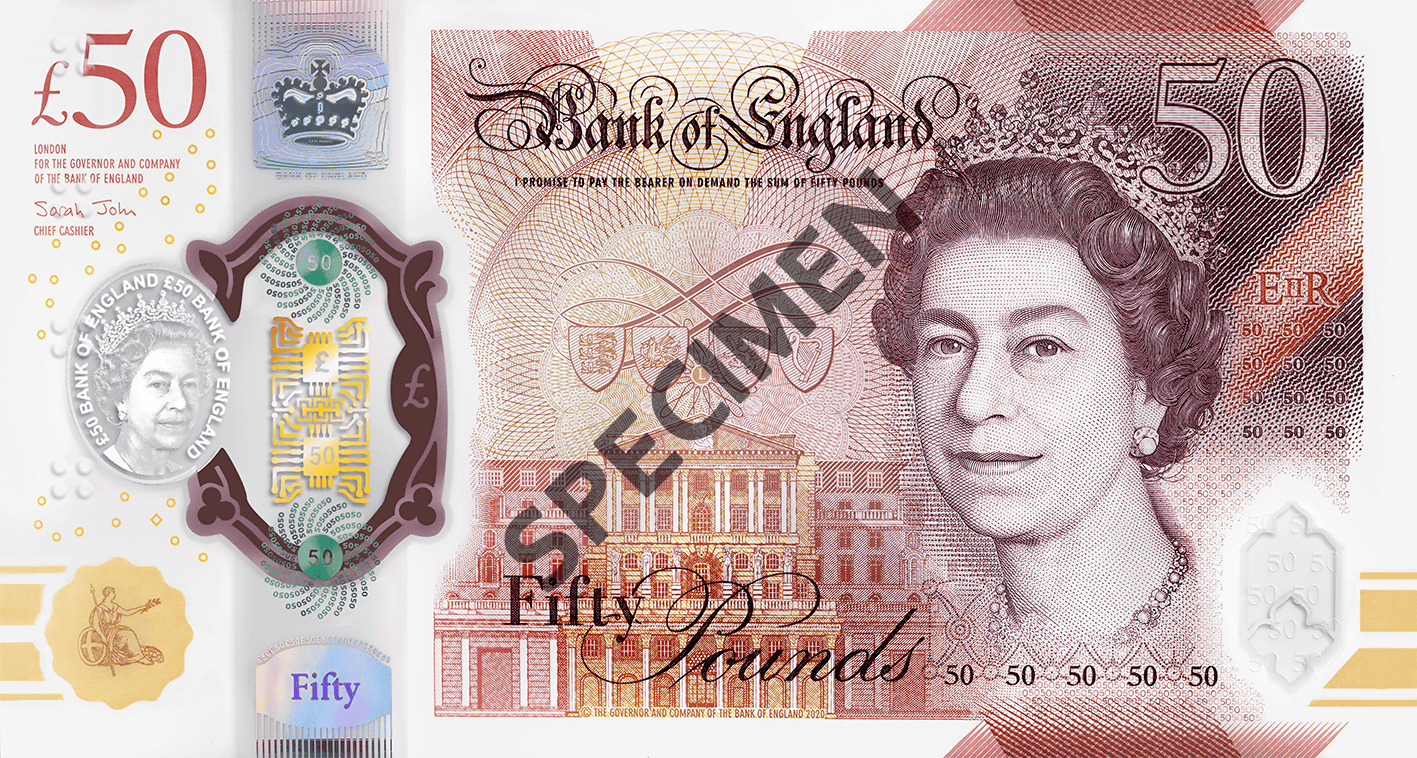 イギリス ポンド旧紙幣 50ポンド＆10ポンド - 旧貨幣/金貨/銀貨/記念硬貨