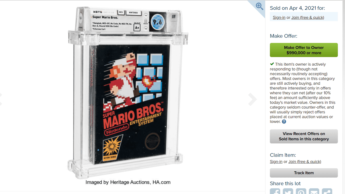 Sealed copy of Super Mario Bros. 3 sells for record $156,000 at auction -  CNET
