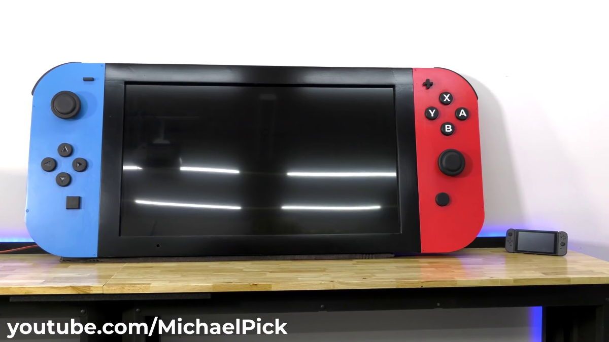 Nintendo Switch gigante com tela 4K e 30 kg é desenvolvido por r