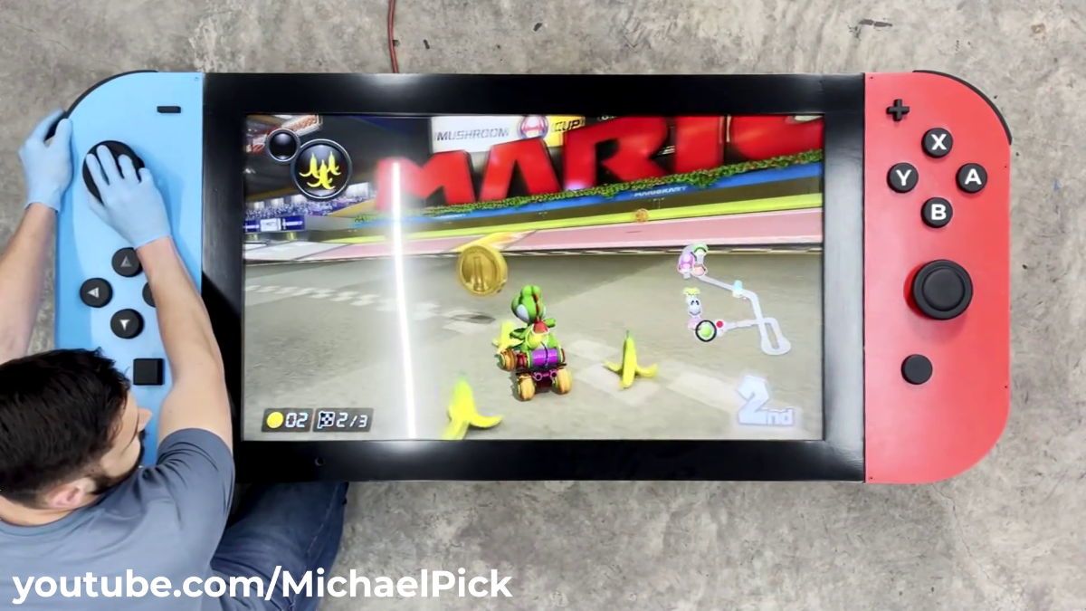 Nintendo Switch gigante com tela 4K e 30 kg é desenvolvido por r