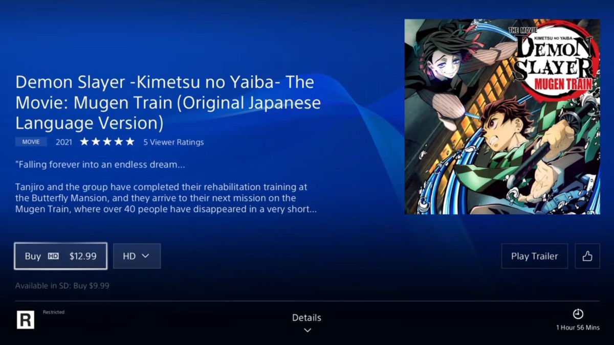 The Movie Version Span Translate No Demon Slayer Kimetsu No Yaiba Span Disappears After Appearing On Psn For A Moment Gigazine