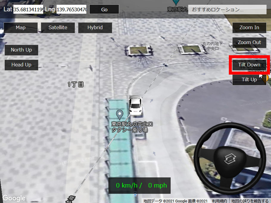 3D Driving Simulator on Google Maps - FrameSynthesis Inc.