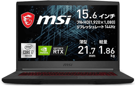 Review of MSI's gaming notebook PC 'GF65-10UE-258JP' that can