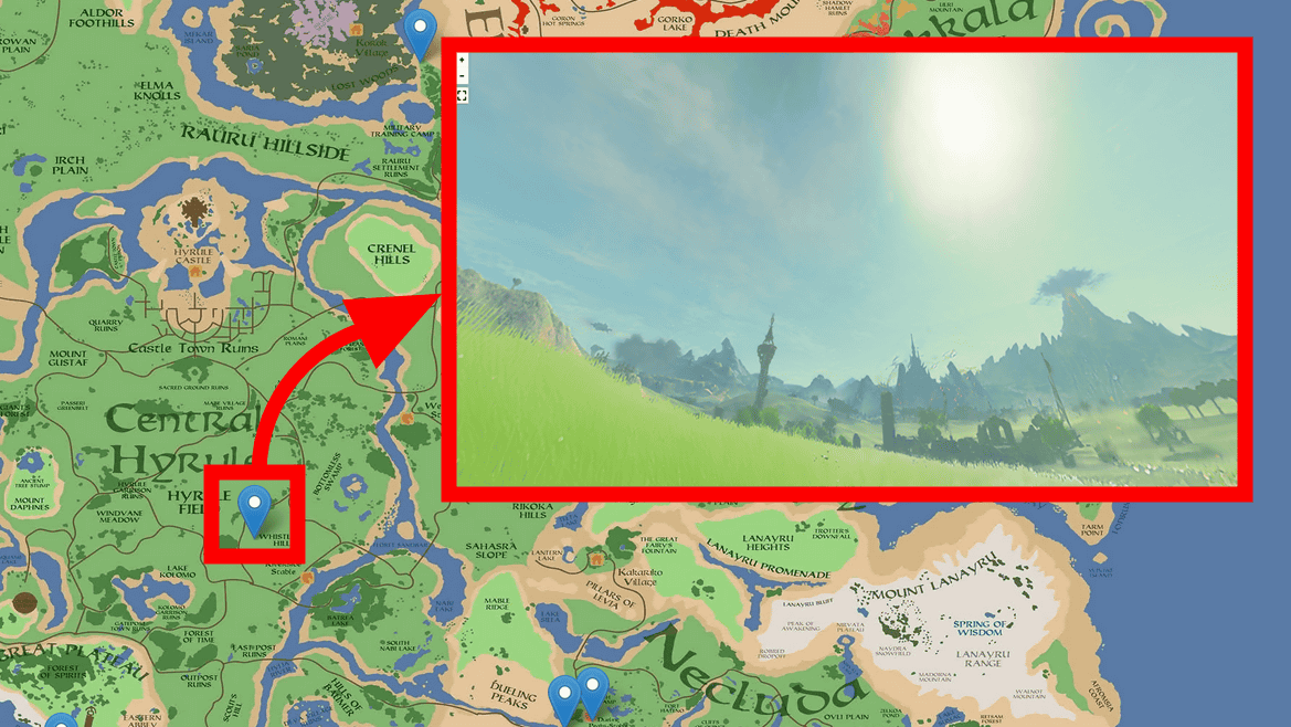 Full Zelda: Breath of the Wild map revealed: roughly 360 square