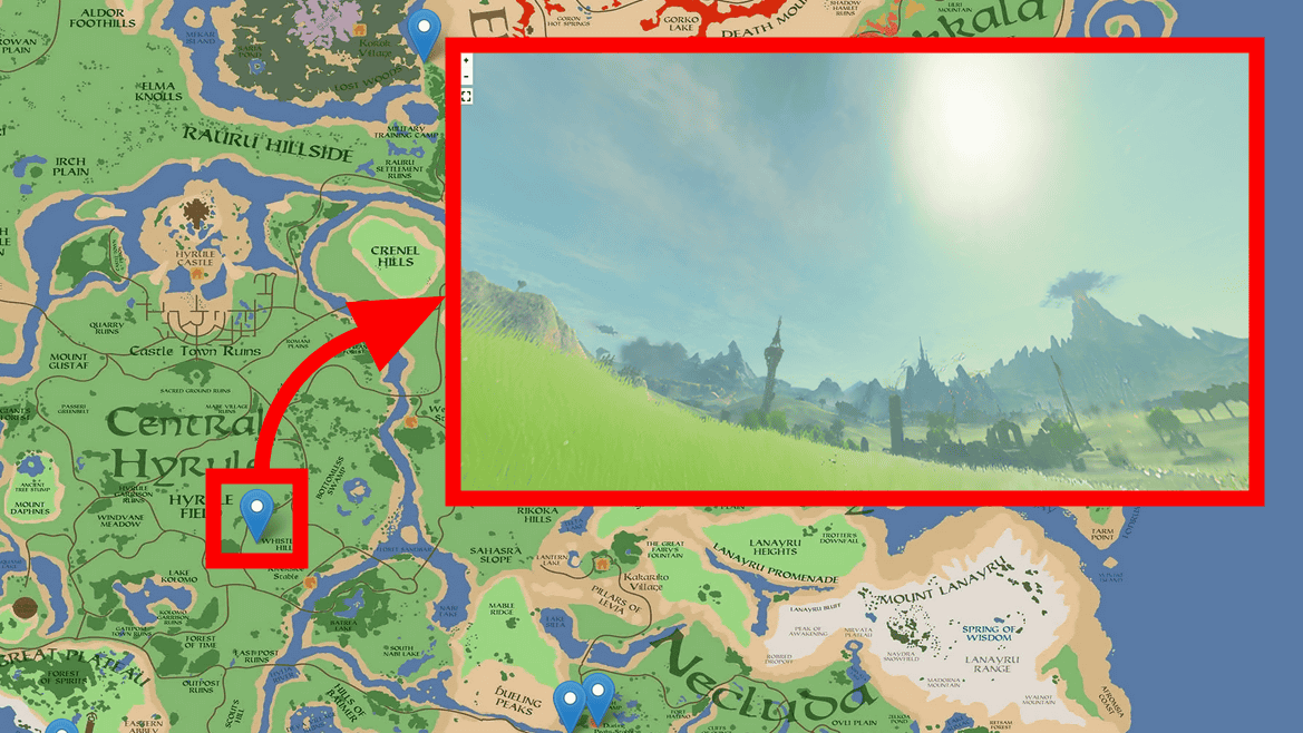 ゼルダの伝説 ブレス オブ ザ ワイルド のハイラルの大地をgoogleストリートビューっぽく見て回れる Zelda Breath Of The Wild Street View が登場 Gigazine