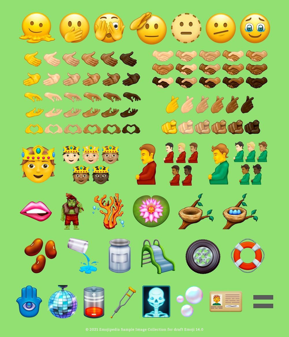 The existing hand emojis according to unicode 12.0