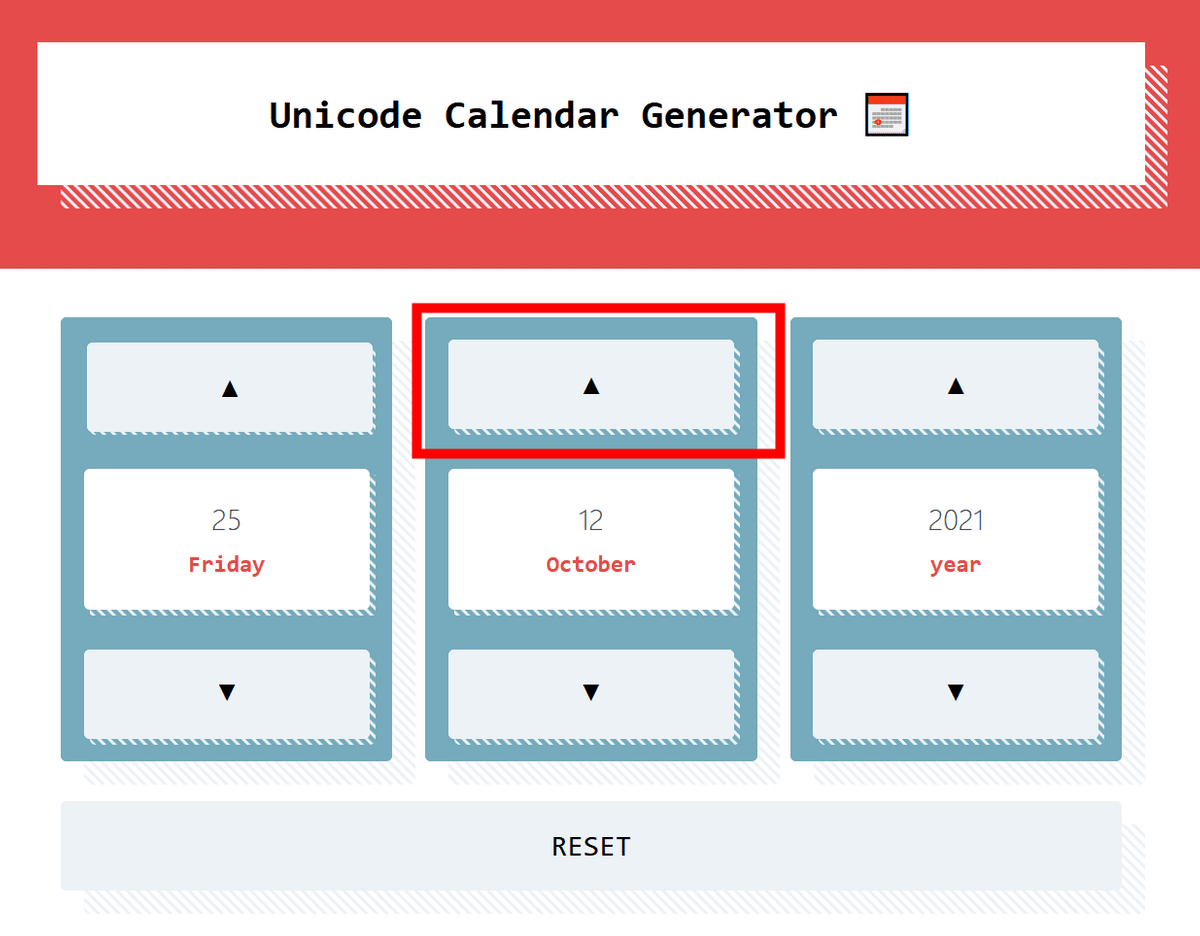 コピペできるテキスト用カレンダーを一瞬で作成可能な Unicode Calendar Generator レビュー Gigazine