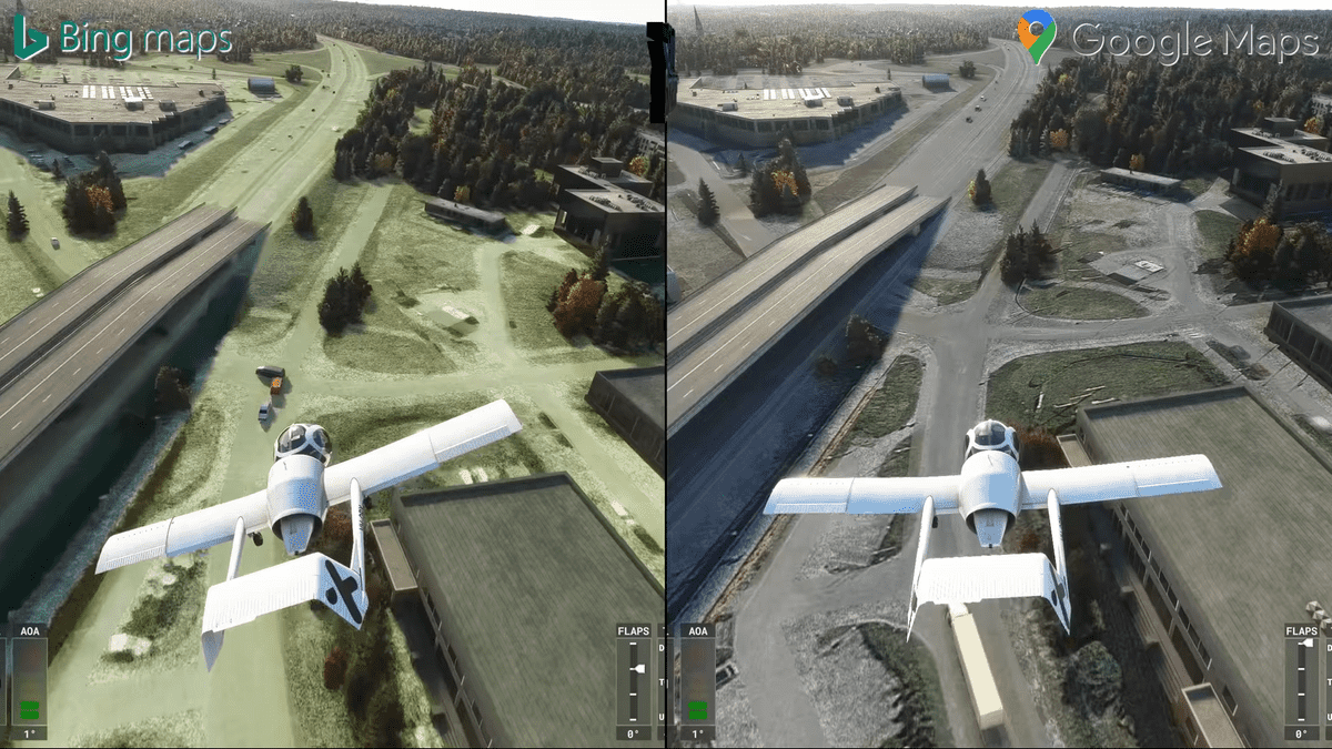 Flight Simulator: a mod to switch from Bing to Google Maps