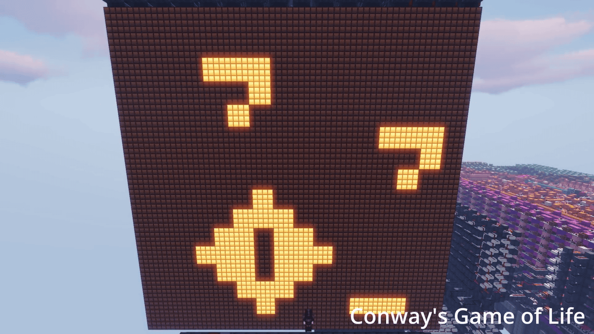 Soooo. I built Conway's Game of Life in Minecraft using nothing but  Redstone - no Command Blocks here :) . Each cycle takes roughly 9 seconds  to compute. : r/Minecraft