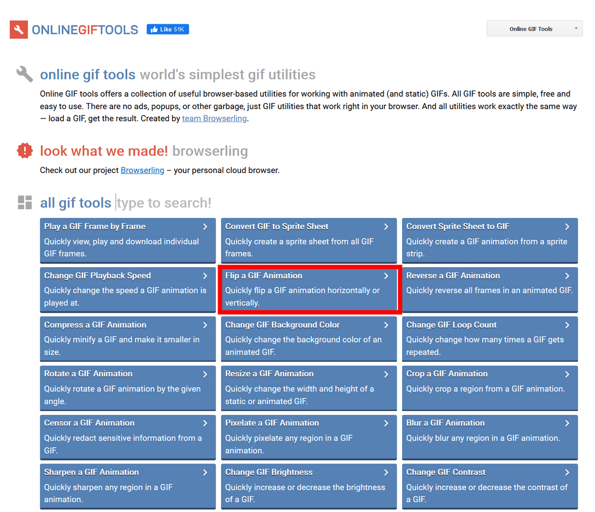 Online GIF Tools provides easy GIF animation manipulation