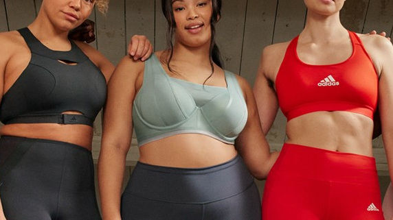 Adidas sports bras bare breasts
