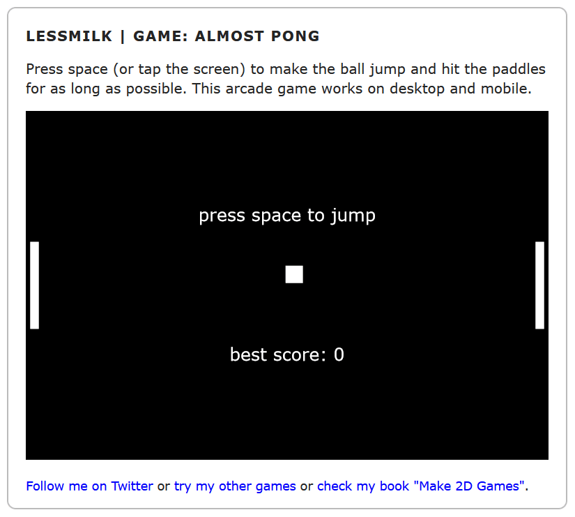 ゲーム史に残る古典的傑作 Pong のボール側を操作するブラウザゲーム Almost Pong をプレイしてみた Gigazine