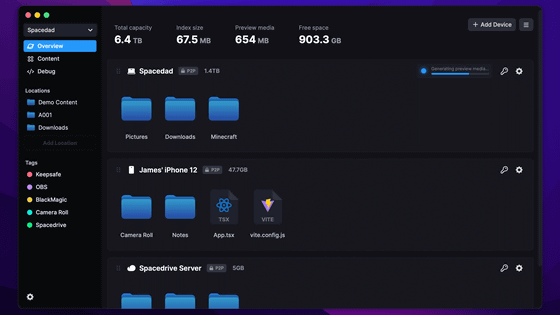 Open source cross-platform file manager 'Spacedrive' that can access  iCloud, Google Drive, Dropbox, OneDrive, Mega all at once - GIGAZINE