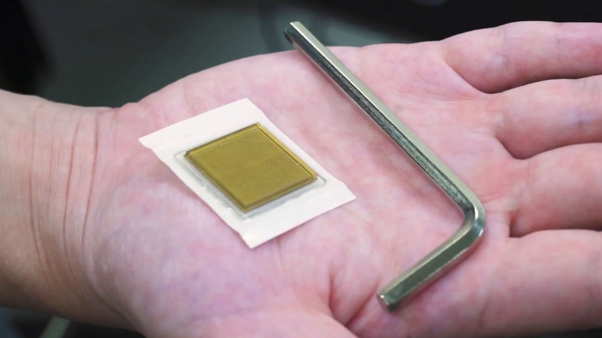 A stamp-sized ultrasonic sticker that can be used to scan the