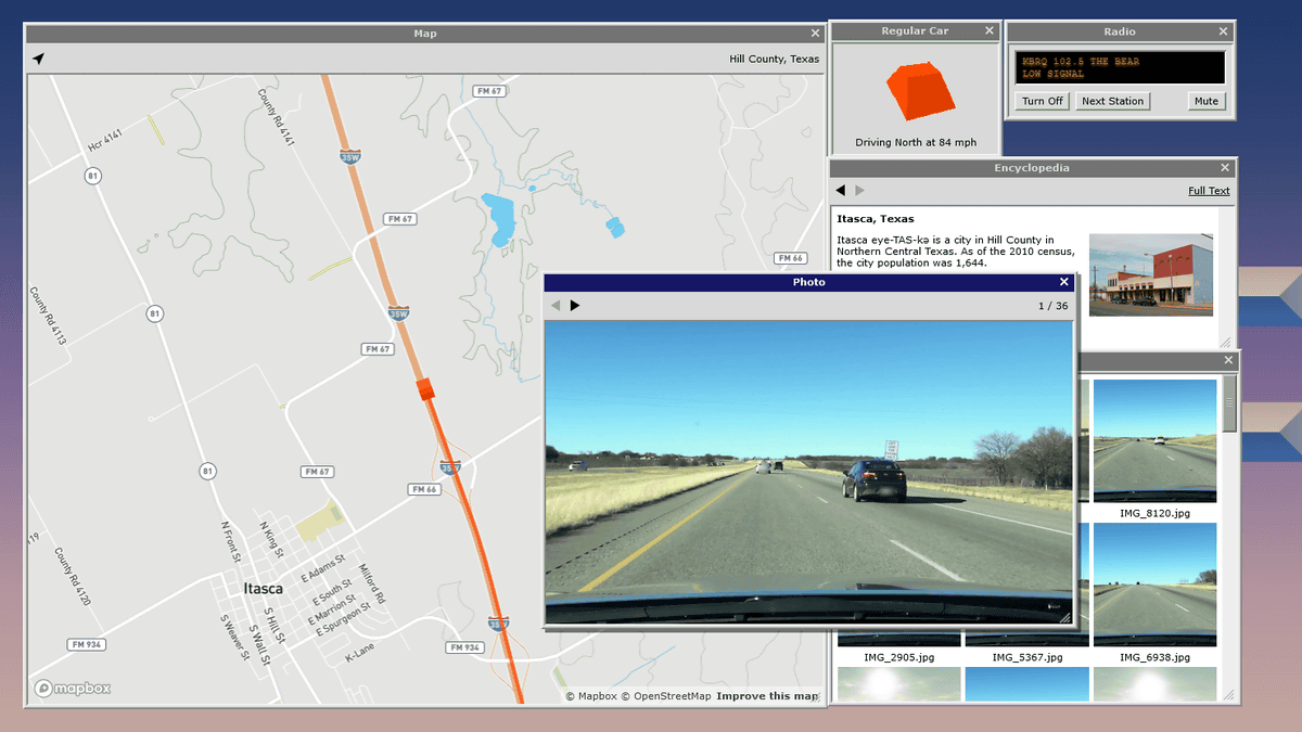 america road trip simulator