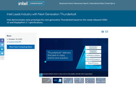 Intel reveals Next-Gen Thunderbolt based on USB4 v2 and