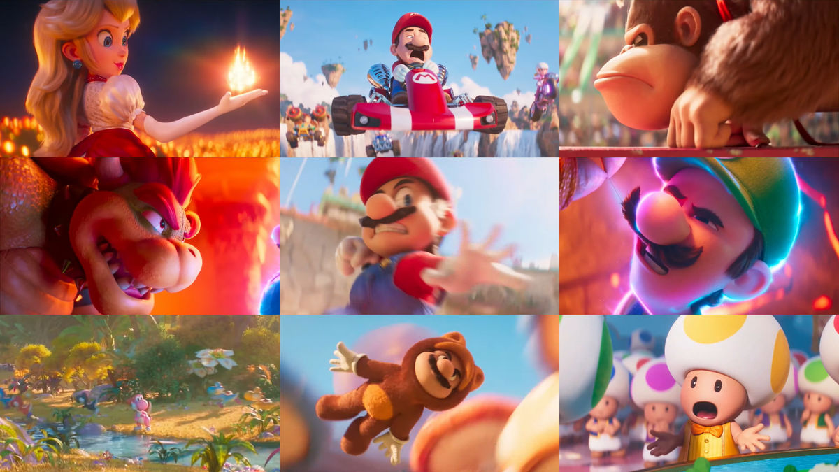 Bowser attacks in The Super Mario Bros. Movie's first trailer