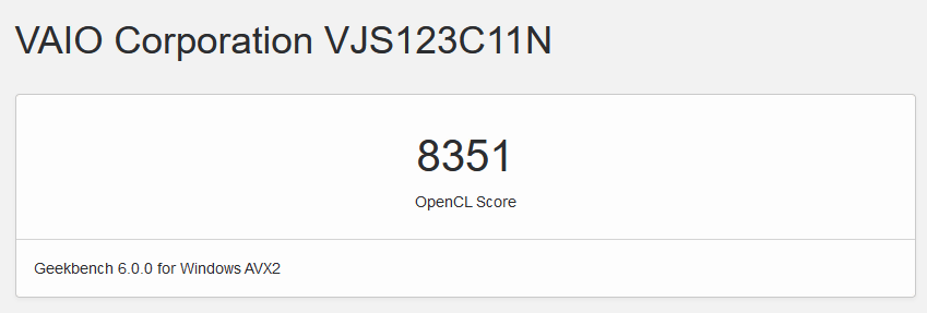 GPU Geekbench OpenCL score 2023