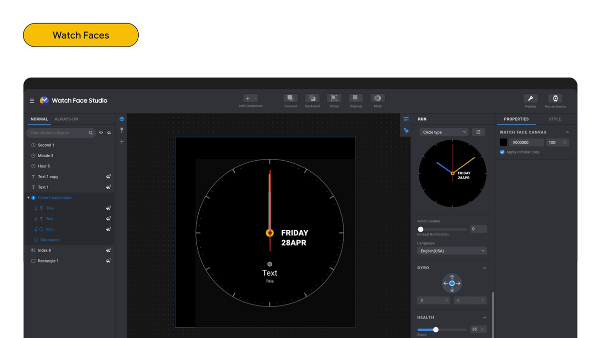 Build watch faces  Android Developers