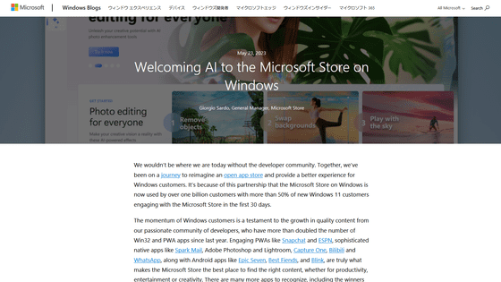 Welcoming AI to the Microsoft Store on Windows - Windows Developer Blog