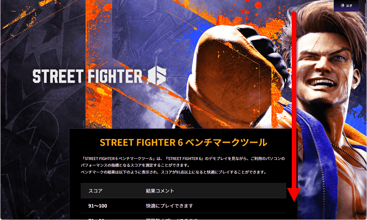 Ferramenta de benchmark de STREET FIGHTER 6, STREET FIGHTER 6