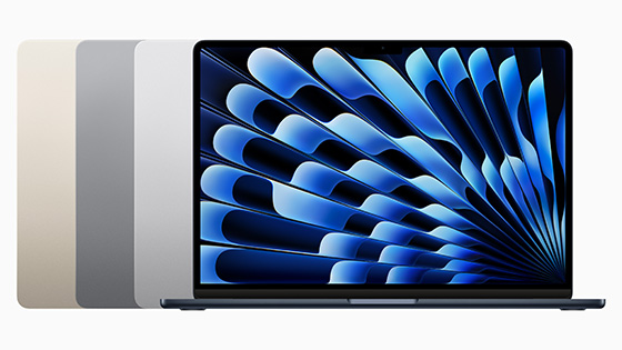 AppleからM2チップ搭載の15インチ「MacBook Air」が登場、15インチ 