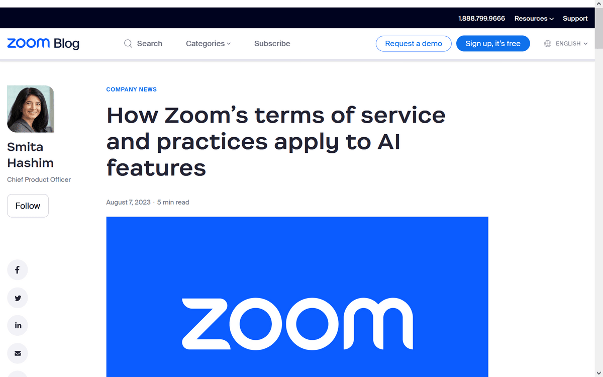Zoomが利用規約改正への反発を受け「同意なしにAI学習はしない」と訂正 - GIGAZINE