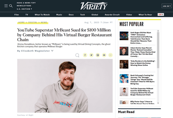 MrBeast Sued For Breach of Contract By Company Behind MrBeast