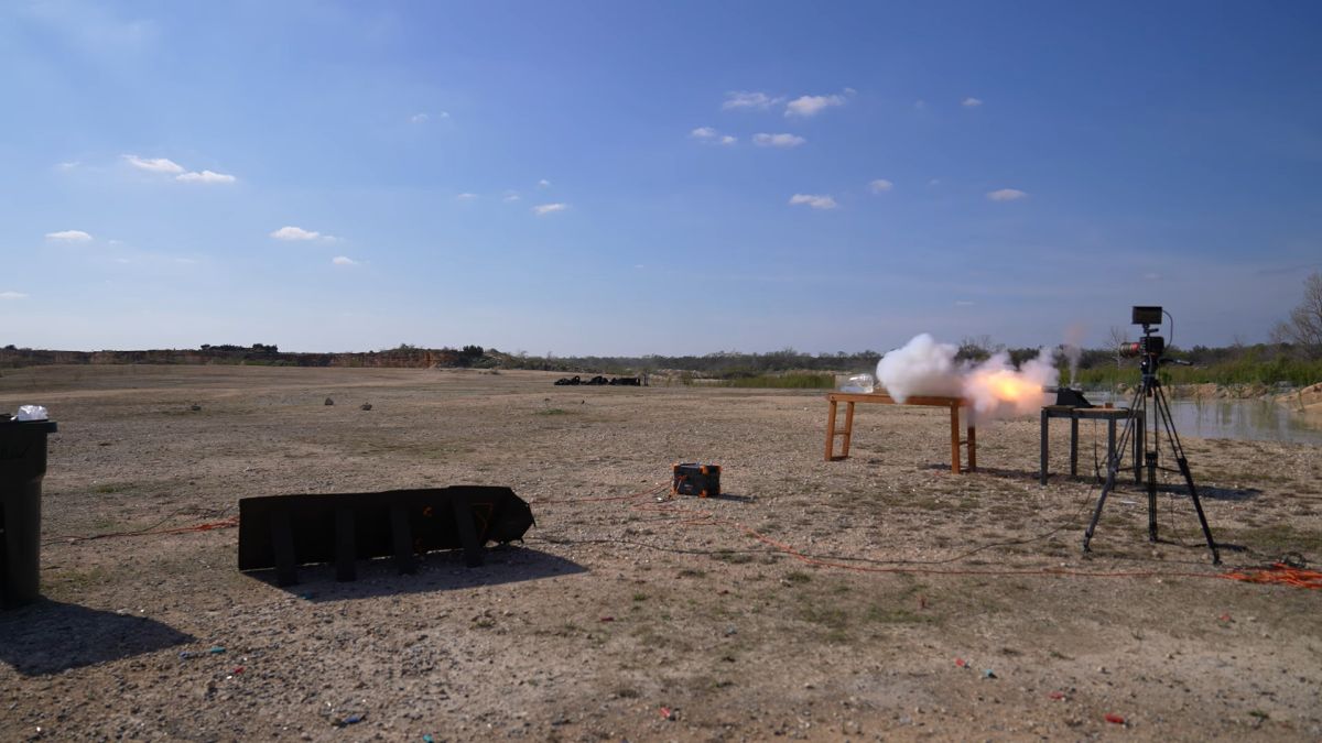 Shooting Cannon-Fired Cue Balls Into Ballistics Gel In Ultra-Slow