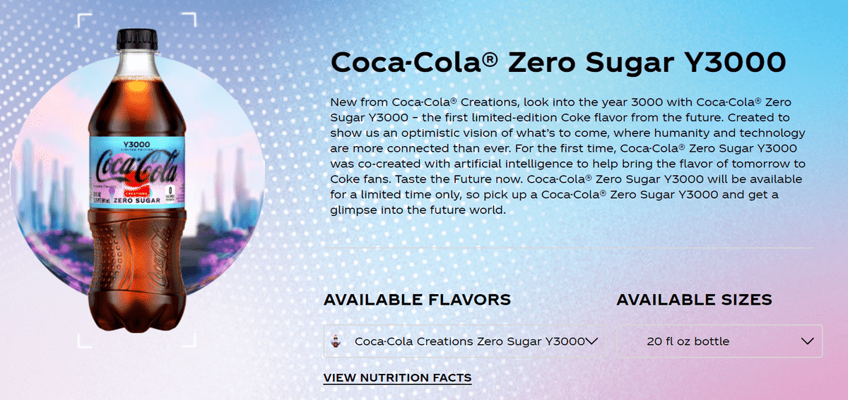 Coca-Cola® Creations Imagines Year 3000 With New Futuristic Flavor and  AI-Powered Experience