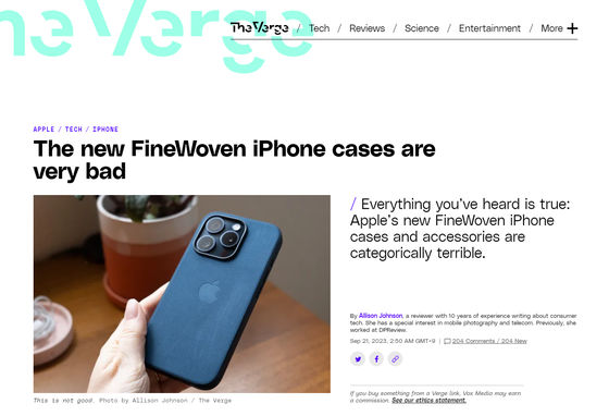 Apple's new FineWoven iPhone cases are very bad - The Verge