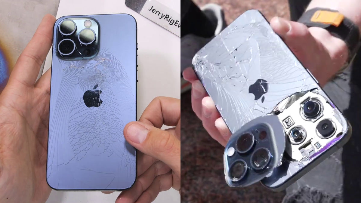 iPhone 15 Pro Max back glass cracks within seconds in new