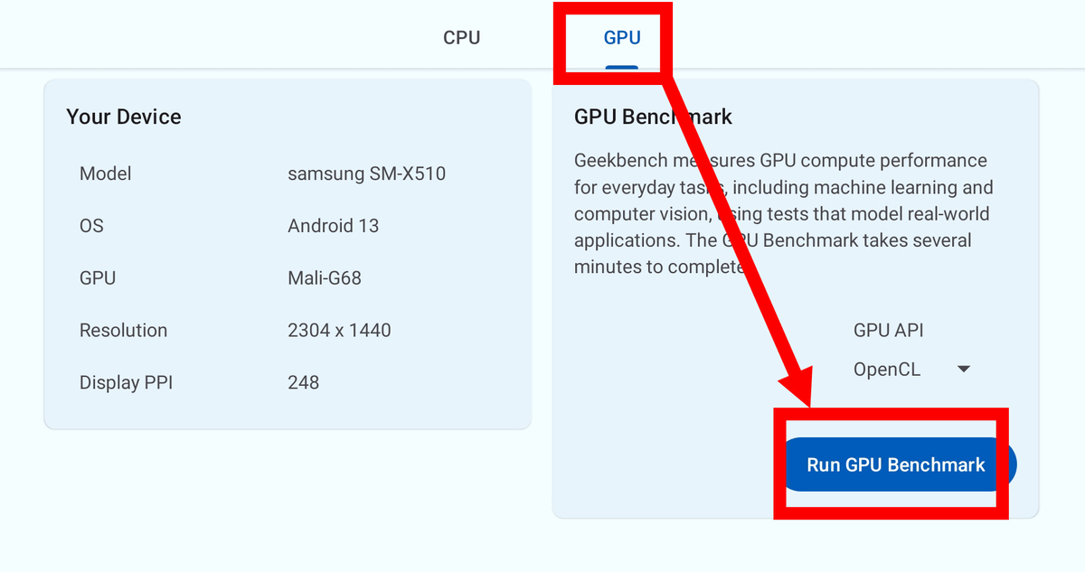 GPU Geekbench OpenCL score 2023