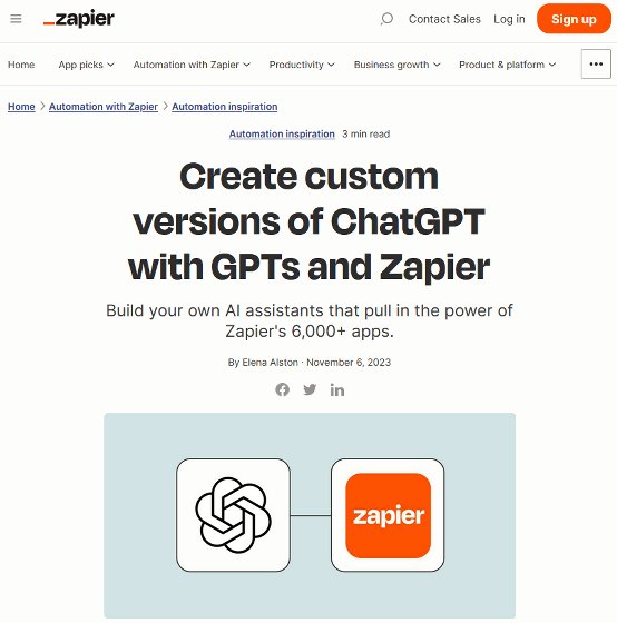 Create custom versions of ChatGPT with OpenAI and Zapier