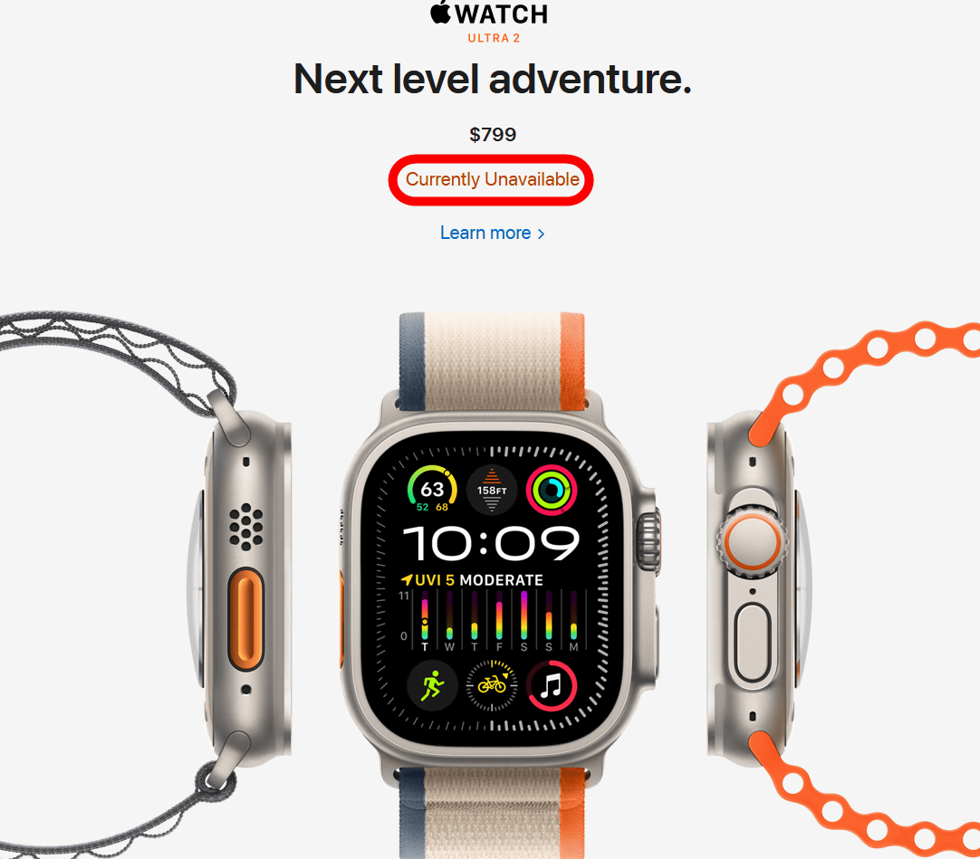 ついにApple Watch Series 9とUltra 2がアメリカで公式販売停止、旧