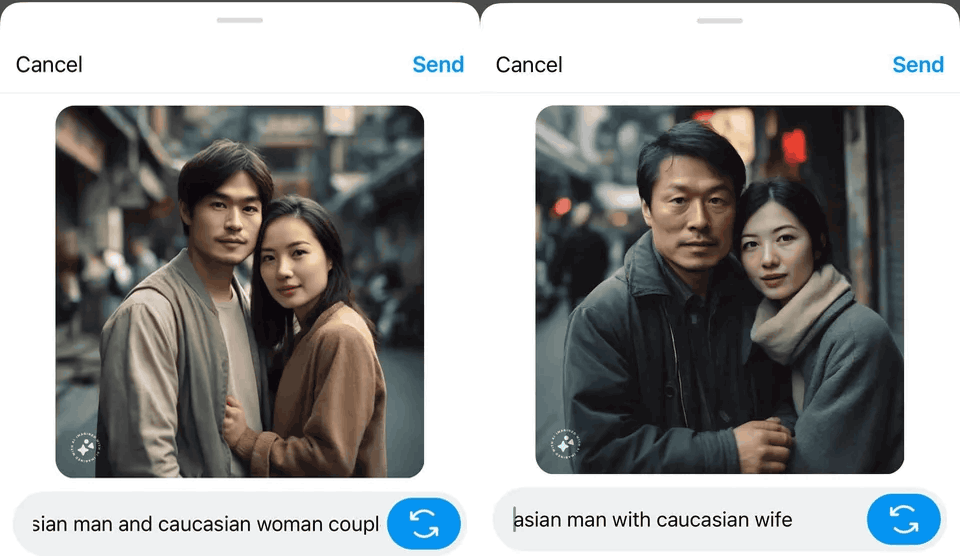 【AI】Metaの画像生成AIは「アジア人男性と白人女性のカップル」をイメージできないという報告