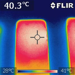 Pixel 9 Pro temperature under heavy load (surface)