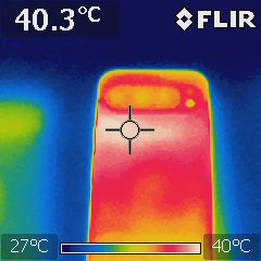 Pixel 9 Pro temperature under heavy load (back)