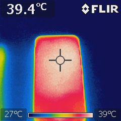 Pixel 9 Pro XL temperature under heavy load (surface)