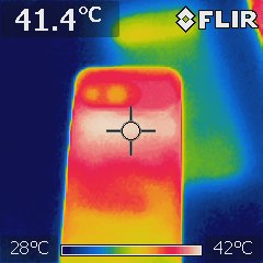 Pixel 9 temperature under heavy load (back)