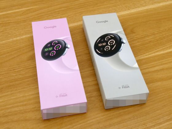 Pixel Watch 3の41mmモデルと45mmモデルの外箱