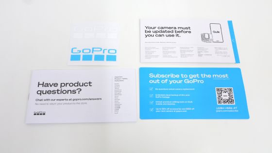 GoPro HERO sticker and instructions